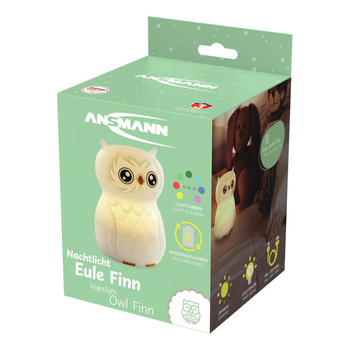 Lampka nocna ANSMANN silikonowa w kształcie sowy