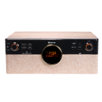 Miniwieża Denver MRD-180 z gramofonem i radio DAB+/FM drewniana