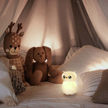 Lampka nocna ANSMANN silikonowa w kształcie sowy