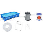 Basen stelażowy Bestway 4,00m x 2,11m x 81cm 56424 8 w 1 (basen,pompa,filtr,węże,aciski,sitko,łatka,instrukcja)