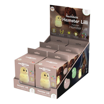 Lampka nocna ANSMANN silikonowa w kształcie chomika