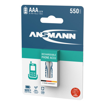 Akumulatory NiMH ANSMANN AAA/HR03 550mAh 1.2V - 2szt.