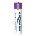 Akumulatory Li-Ion ANSMANN AAA 500mAh 1.5V USB-C - 4szt.