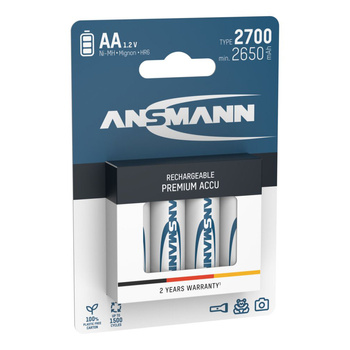 Akumulatory NiMH ANSMANN AA/HR6 2700mAh 1.2V - 4szt.