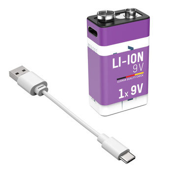 Akumulator Li-Ion ANSMANN E-Block 400mAh 9V USB-C