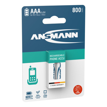 Akumulatory NiMH ANSMANN AAA/HR03 800mAh 1.2V - 2szt.