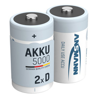 Akumulatory NiMH ANSMANN D/HR20 5000mAh 1.2V - 2szt.