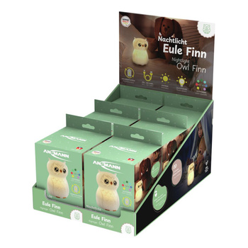 Lampka nocna ANSMANN silikonowa w kształcie sowy