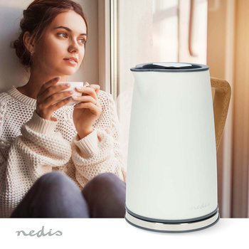 Czajnik elektryczny Nedis KAWK510EWT 1.7L Biały