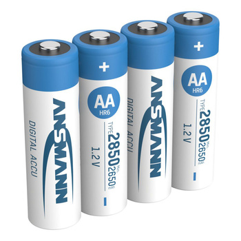 Akumulatory NiMH ANSMANN AA/HR6 2850mAh 1.2V - 4szt.