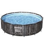 Basen stelażowy Bestway 4,27m x 1,07m 5614Z 10 w 1 (basen,pompa,filtr,węże,zaciski,sitko,drabinka,pokrywa,zaślepki,łatka,instrukcja)