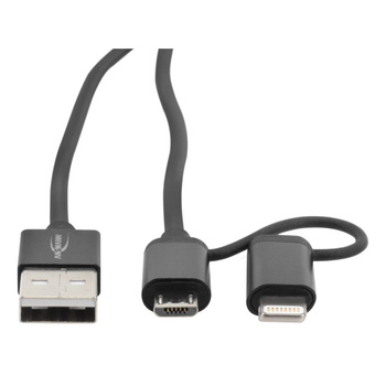 Kabel USB 3w1 ANSMANN 1.2m czarny
