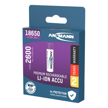 Akumulator Li-Ion ANSMANN 18650 2600mAh 3.6V