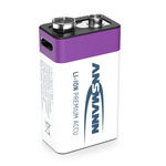 Akumulator Li-Ion ANSMANN E-Block 400mAh 9V USB-C