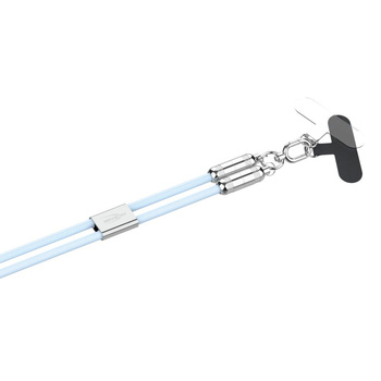 Smycz z kablem USB-C/Lightning ANSMANN 27W 1.2m niebieska