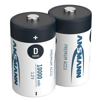 Akumulatory NiMH ANSMANN D/HR20 10000mAh 1.2V - 2szt.