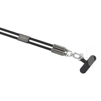 Smycz z kablem USB-C/Lightning ANSMANN 27W 1.2m czarna