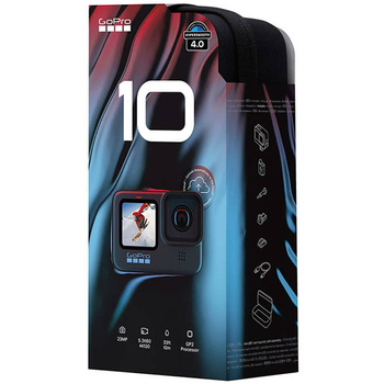 Kamera sportowa GoPro HERO10 Black - Waterproof Action Camera with Front LCD and Touch Rear Screens, 5.3K60 Ultra HD Video, 23MP Photos, 1080p Live Streaming, Webcam, Stabilization