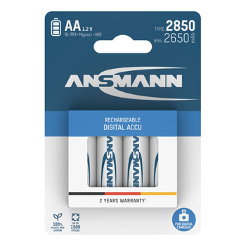 Akumulatory NiMH ANSMANN AA/HR6 2850mAh 1.2V - 4szt.