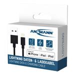 Kabel USB-A/Lightning ANSMANN 1m czarny