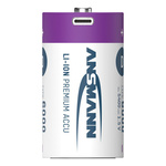 Akumulatory Li-Ion ANSMANN D 6000mAh 1.5V USB-C - 2szt.