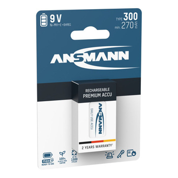 Akumulator NiMH ANSMANN Block/6F22 300mAh 8.4V