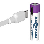 Akumulatory Li-Ion ANSMANN AAA 500mAh 1.5V USB-C - 4szt.