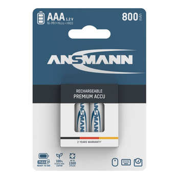 Akumulatory NiMH ANSMANN AAA/HR03 800mAh 1.2V - 4szt.