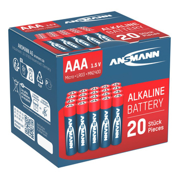 Baterie alkaliczne ANSMANN AAA/LR03 1.5V - 20szt.