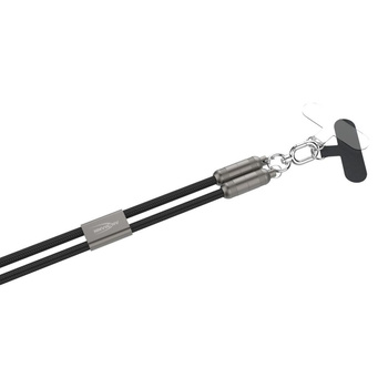 Smycz z kablem USB-C/Lightning ANSMANN 27W 1.2m czarna