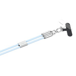 Smycz z kablem USB-C/Lightning ANSMANN 27W 1.2m niebieska