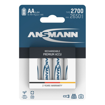 Akumulatory NiMH ANSMANN AA/HR6 2700mAh 1.2V - 4szt.