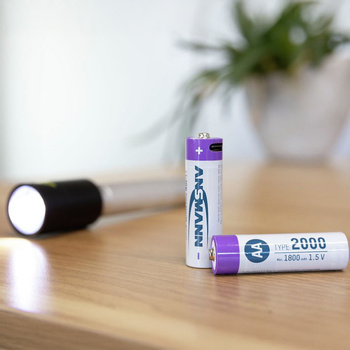 Akumulatory Li-Ion ANSMANN AA 2000mAh 1.5V USB-C - 4szt.
