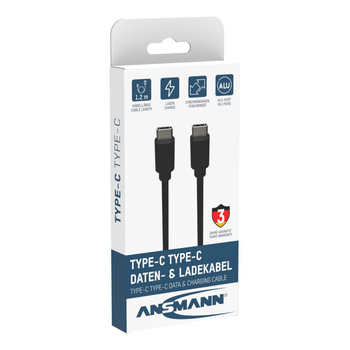 Kabel USB-C/USB-C ANSMANN 1.2m czarny