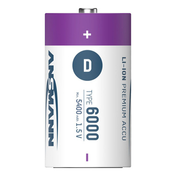 Akumulatory Li-Ion ANSMANN D 6000mAh 1.5V USB-C - 2szt.