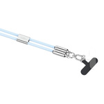 Smycz z kablem USB-C/Lightning ANSMANN 27W 1.2m niebieska