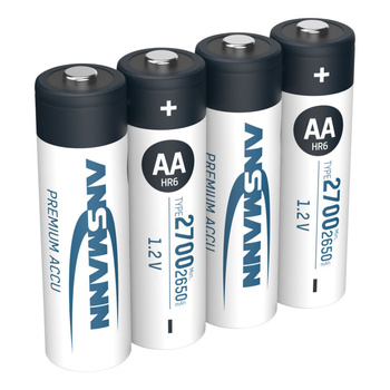 Akumulatory NiMH ANSMANN AA/HR6 2700mAh 1.2V - 4szt.