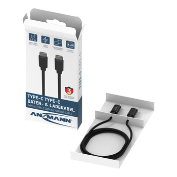 Kabel USB-C/USB-C ANSMANN 1.2m czarny