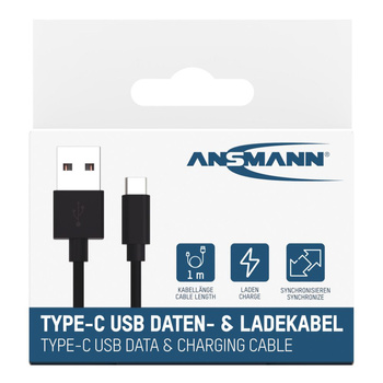 Kabel USB-A/USB-C ANSMANN 1m czarny