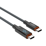 Kabel USB-C/USB-C ANSMANN 140W 1.2m czarny LED