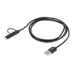 Kabel USB 3w1 ANSMANN 1.2m czarny